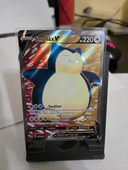 Pokemon Snorlax V 197/202 Swsh01: Sword & Shield Full Art Ultra Rare Holo 220HP - Image 1