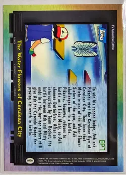 2000 Topps Pokemon EP7 The Water Flowers Of Cerulean City Holo Foil - Image 2