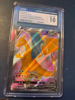 2020 POKEMON SWSH050 CHARIZARD V CHAMPIONS PATH ELITE CGC 10 GEM MINT - Image 1