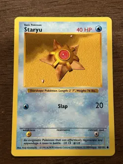 LP Staryu 65/102 | Base Set (Shadowless) | WOTC Pokemon TCG CCG 1998/99 - Image 1