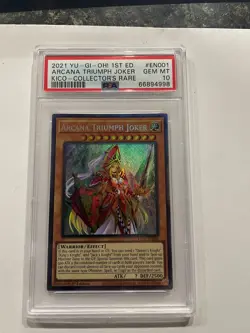 2021 YUGIOH KINGS COURT KICO-EN001 ARCANA TRIUMPH JOKER COLLECTORS RARE PSA 10 - Image 1