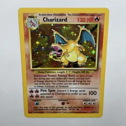 Charizard 4/102 Unlimited Holo Rare Pokemon TCG 1999 Base Set ✨ LP/MP - Image 4