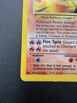 Pokemon TCG Charizard 4/102 Base Set Unlimited Holo Rare MP - Image 5