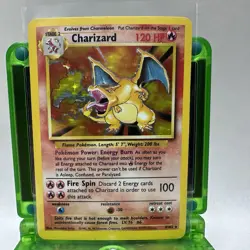 Pokemon TCG Charizard Base Set 4/102 Holo Rare LP-MP (Pics) - Image 1