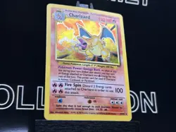 Pokemon TCG Charizard 4/102 Base Set Unlimited Holo Rare WOTC MP - Image 4