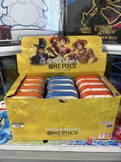 One Piece TCG Tin Pack Set Vol. 2 Set Lot Of 12 TS-02 Display English New - Image 1