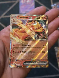 Charizard ex 006/165 Holo Shiny Pokemon Card Scarlet Violet 151 2023 NEAR MINT - Image 1