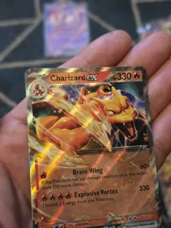 Charizard ex 006/165 Holo Shiny Pokemon Card Scarlet Violet 151 2023 NEAR MINT - Image 3