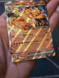 Charizard ex 006/165 Holo Shiny Pokemon Card Scarlet Violet 151 2023 NEAR MINT - Image 4