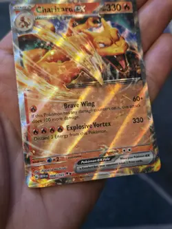 Charizard ex 006/165 Holo Shiny Pokemon Card Scarlet Violet 151 2023 NEAR MINT - Image 5