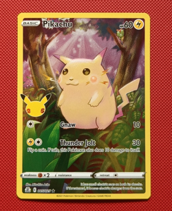 Pokemon TCG Pikachu 005/025 Celebrations Holo Full Art Card NM - Image 1
