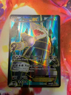 Aggron EX Full Art Holo 153/160 XY Primal Clash Ultra Rare Pokemon Card TCG - Image 1