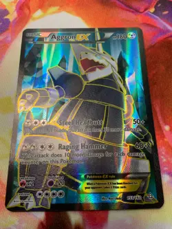 Aggron EX Full Art Holo 153/160 XY Primal Clash Ultra Rare Pokemon Card TCG - Image 2