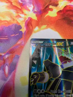 Aggron EX Full Art Holo 153/160 XY Primal Clash Ultra Rare Pokemon Card TCG - Image 3