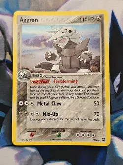 Pokemon EX Power Keepers Aggron 1/108 Holo Rare Played - Image 1