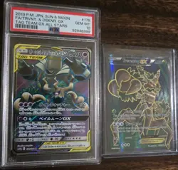 PSA 10 Trevenant & Dusknoir GX 178/173 Pokemon Japanese Tag Team All Stars 2019 - Image 1