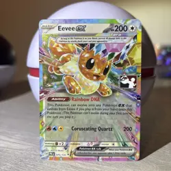 EEVEE EX 075/131, HOLO, STAMPED, PRIZE PACK SERIES 7, POKEMON CARD (NM) - Image 1