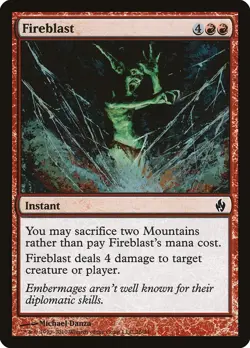 MTG Magic the Gathering 1x FOIL SP Fireblast - Fire and Lightning x1 - Image 1