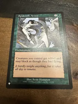 MtG Magic the Gathering Spidersilk Armor - Image 1