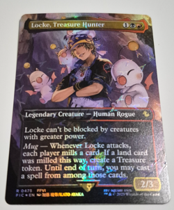 Magic MTG Final Fantasy Locke, Treasure Hunter Chocobo Track Foil Rare NM - Image 1