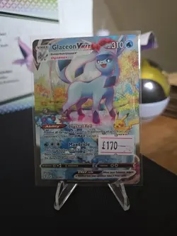 Pokemon TCG Glaceon VMAX Evolving Skies Alternate Art Secret Rare Card 209/203 - Image 1