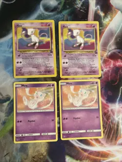 Pokemon Card Lot 4x - 2 WOTC Black Star Promo Mew 8 + 2 32/68 Hidden Fates - Image 1