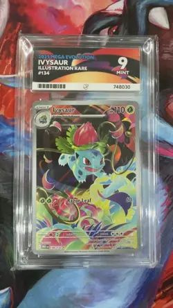 Pokemon Ivysaur 134/132 Illustration Rare Mega Evolution Card Ace Mint 9 - Image 1
