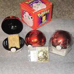 23k Gold Plated Ltd Ed Pokemon Trading Cards Lot Of 3 Jigglypuff Charizard + UUU - Image 1