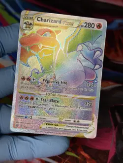 Charizard VSTAR 174/172 Rainbow Secret Rare Pokemon Brilliant Stars Near Mint - Image 1