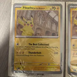 Pikachu At The Museum Pokemon Card Oversize - Natural History Museum x 2 - Image 2