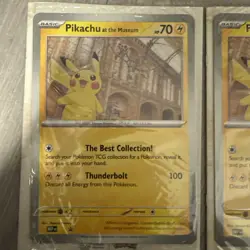 Pikachu At The Museum Pokemon Card Oversize - Natural History Museum x 2 - Image 4