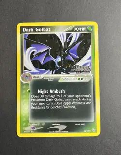 Pokemon TCG Dark Golbat EX Team Rocket Returns 34/109 Reverse Holo 2004 - Image 1