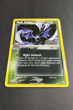 Pokemon TCG Dark Golbat EX Team Rocket Returns 34/109 Reverse Holo 2004 - Image 3