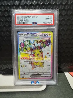 2024 Pokemon Japanese Prismatic SV8 Pikachu EX Super Rare PSA 10 - Image 1