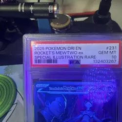 Pokemon 2025 Team Rocket's Mewtwo ex 231/182 SIR Destined Rivals GEM MINT PSA 10 - Image 4