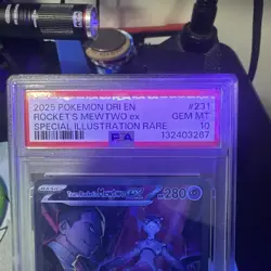 Pokemon 2025 Team Rocket's Mewtwo ex 231/182 SIR Destined Rivals GEM MINT PSA 10 - Image 5