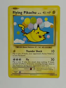 Pokemon TCG Flying Pikachu 110/108 Secret Rare XY - Evolutions - Image 1
