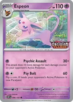 Espeon - 086/197 - Best Buy Exclusive Promo - Pokemon Promos #086/197 Pokemon TC - Image 1