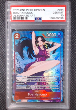 2025 ONE PIECE OP12 014 LEGACY OF THE MASTER BOA HANCOCK ALT ART PSA 10 GEM MINT - Image 1