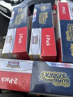 Pokemon Surging Sparks ETB Elite Trainer Box + Booster Bundle Costco 2-Pack - Image 2