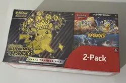 Pokemon SURGING SPARKS Elite Trainer Box Etb & Booster Bundle Costco 2 Pack New - Image 1