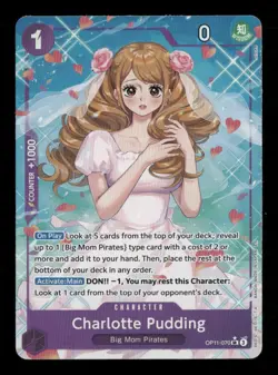 Charlotte Pudding OP11-070 One Piece A Fist of Divine Speed SR NM Alternate Art - Image 1