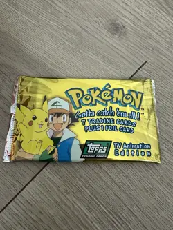 Pokemon Topps Trading Cards TV Animation Edition: Series 1 (1 Sealed Pack) Green - Image 1