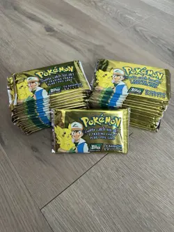 Pokemon Topps Trading Cards TV Animation Edition: Series 1 (1 Sealed Pack) Green - Image 2