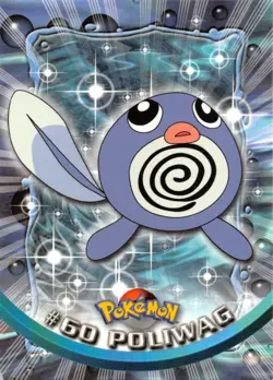 POLIWAG #60 - BLUE Logo - NON-HOLO - SERIES 1 - TOPPS Pokemon Card - NM/LP - Image 1