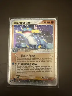 Swampert ex #95 card from the 2004 Pokemon EX Team Magma Vs. Team Aqua set - Image 1
