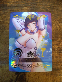 SSR Beautiful Waifu Card - Yelan - Goddess Story Genshin Impact FOIL - Image 1