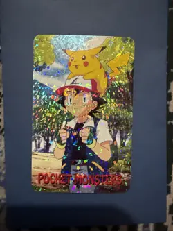 1998 Beedrill Pokemon Pocket Monsters Poker Playing Card Prism Back Ash Pikachu - Image 1