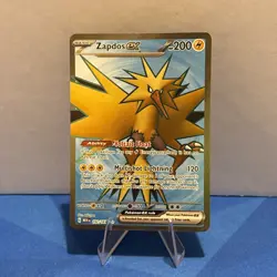 Pokemon TCG Zapdos EX Full Art Ultra Rare Holo Card 192/165 Scarlet & Violet 151 - Image 1