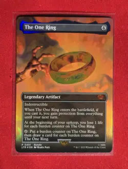 MTG The One Ring 0451 Borderless Foil Promo Lord of the Rings Card NM MTG - Image 1